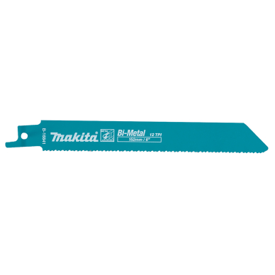 Tiesinio pjūklo pjūkleliai Makita B-16841-25, BIM 152x0,9mm (14tpi), 25 vnt., metalui Tiesinio pjūklo pjūkleliai Makita B-16841-25, BIM 152x0,9mm (14tpi), 25 vnt., metalui