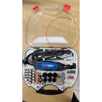 Tiesinis šlifuoklis Dedra DED7944Z2, 135 W, su priedais (215 vnt.) (pažeista pakuotė) 1 Tiesinis šlifuoklis Dedra DED7944Z2, 135 W, su priedais (215 vnt.) (pažeista pakuotė) 1