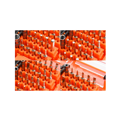 Tikslūs atsuktuvas su rankena 45 vnt. 8