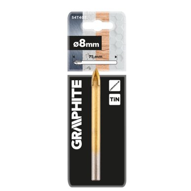 TiN universalus grąžtas, 8 mm 1