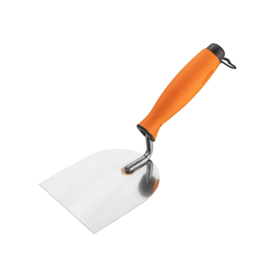 Tinko kraštinė mentele - suapvalinta , 100 mm, bi-material handle Tinko kraštinė mentele - suapvalinta , 100 mm, bi-material handle