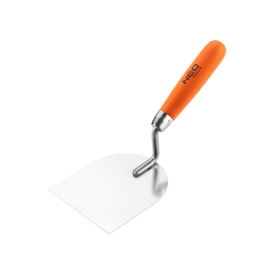 Tinko kraštinė mentele - suapvalinta , 100 mm, medine rankena Tinko kraštinė mentele - suapvalinta , 100 mm, medine rankena