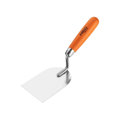 Tinko kraštinė mentele - suapvalinta , 80 mm, medine rankena Tinko kraštinė mentele - suapvalinta , 80 mm, medine rankena