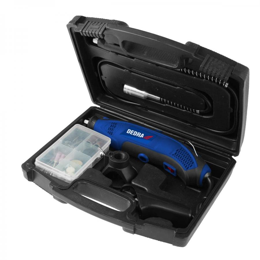 Tiesinis šlifuoklis su priedais Dedra DED7946Z1, 170 W, 44 vnt, dėklas 3 Tiesinis šlifuoklis su priedais Dedra DED7946Z1, 170 W, 44 vnt, dėklas 3