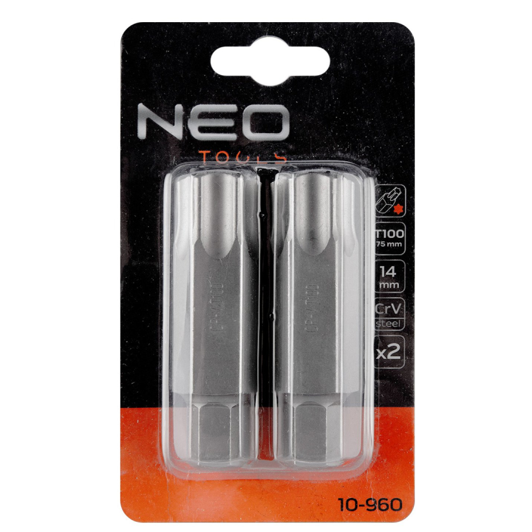 TORX Antgaliukai T100 x 75 mm, S2 x 2 vnt. 1 TORX Antgaliukai T100 x 75 mm, S2 x 2 vnt. 1