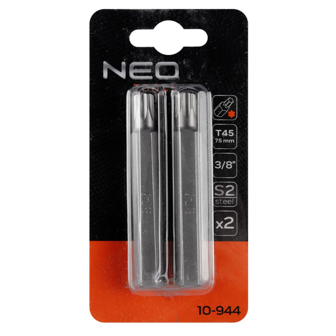 TORX Antgaliukai T45 x 75 mm, S2 x 2 vnt. 1 TORX Antgaliukai T45 x 75 mm, S2 x 2 vnt. 1