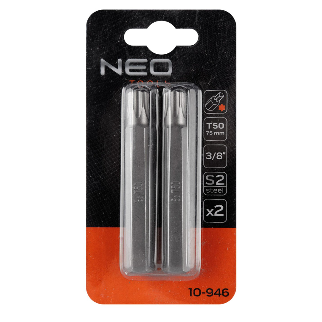 TORX Antgaliukai T50 x 75 mm, S2 x 2 vnt. 1 TORX Antgaliukai T50 x 75 mm, S2 x 2 vnt. 1