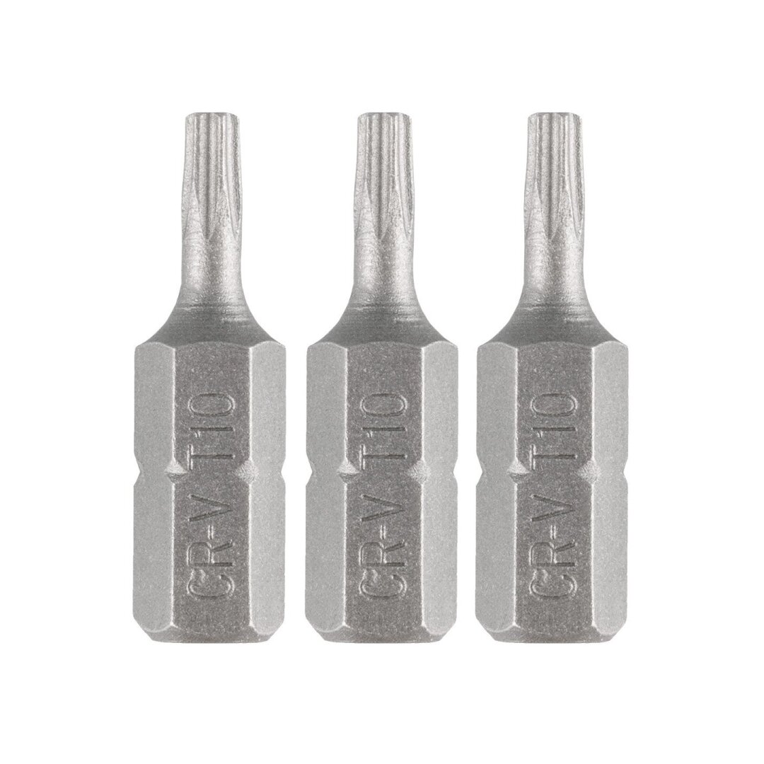 „Torx“ bitai T10 x 25 mm, 3 vnt „Torx“ bitai T10 x 25 mm, 3 vnt