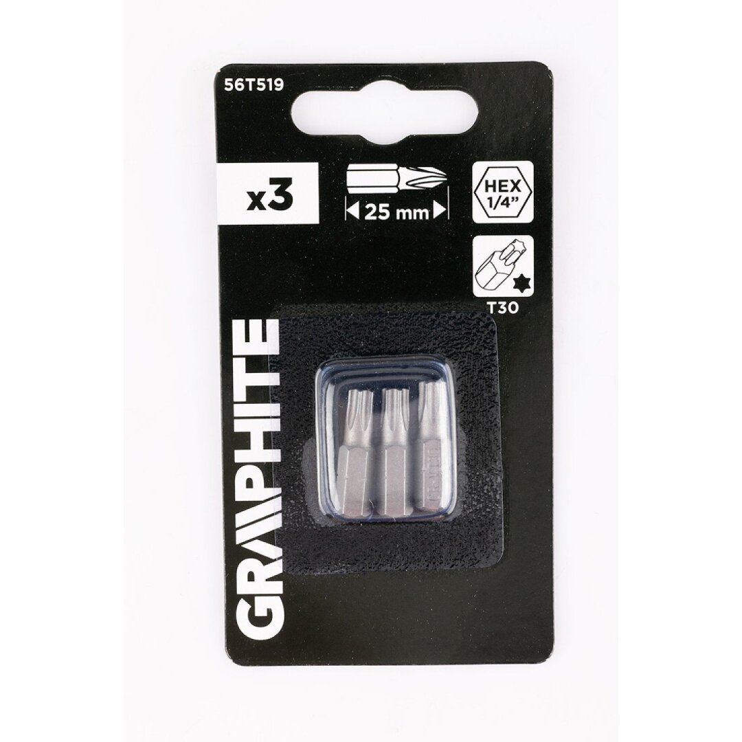 „Torx“ bitai T30 x 25 mm, 3 vnt 1
