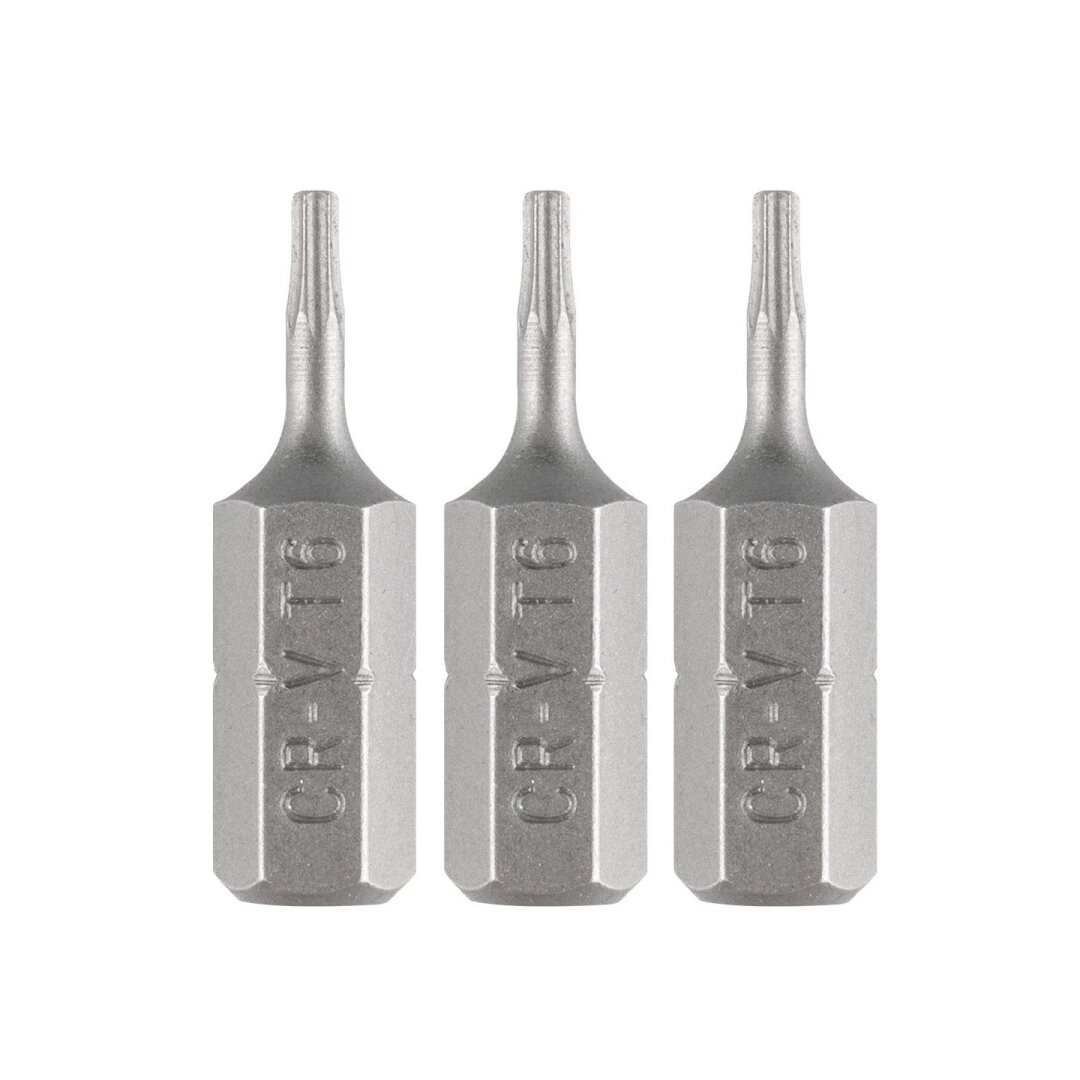„Torx“ bitai T6 x 25 mm, 3 vnt