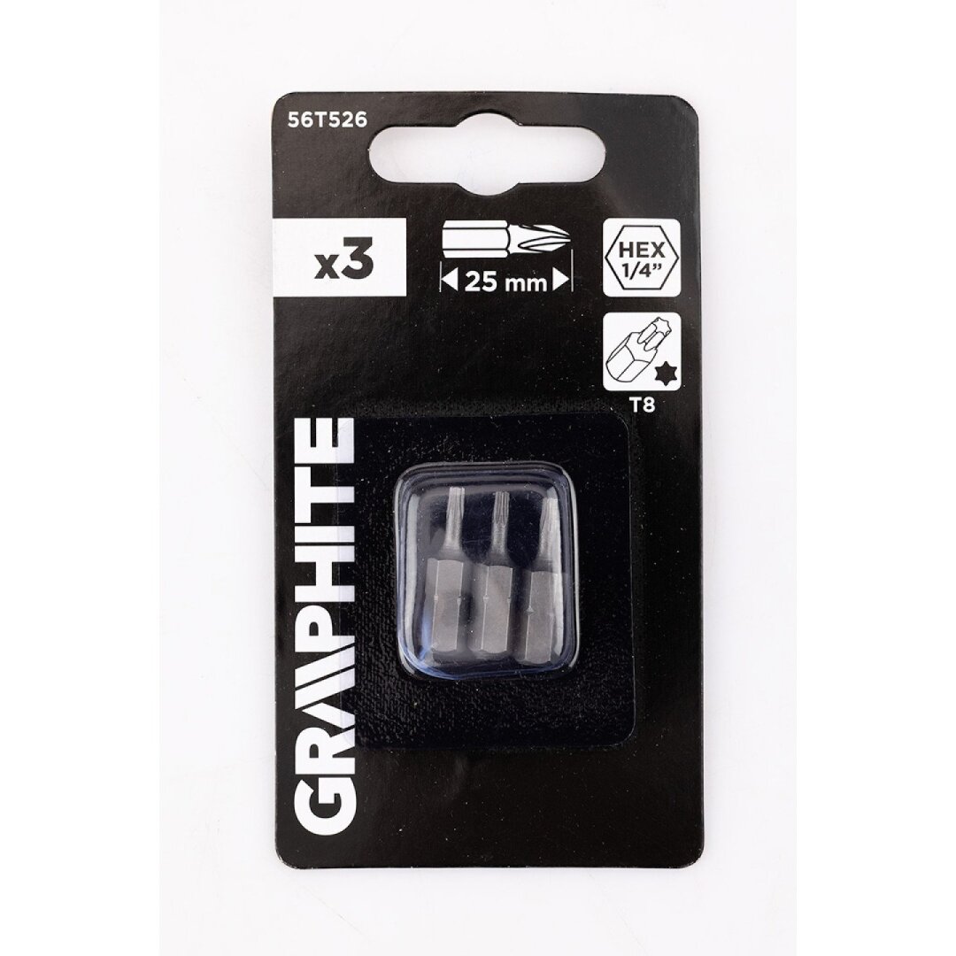 „Torx“ bitai T8 x 25 mm, 3 vnt 1