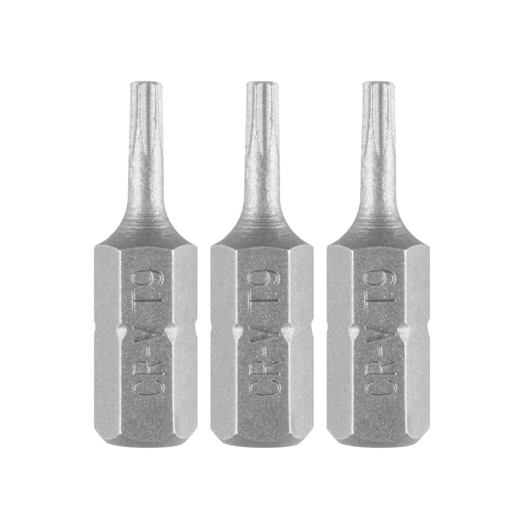 „Torx“ bitai T9 x 25 mm, 3 vnt „Torx“ bitai T9 x 25 mm, 3 vnt