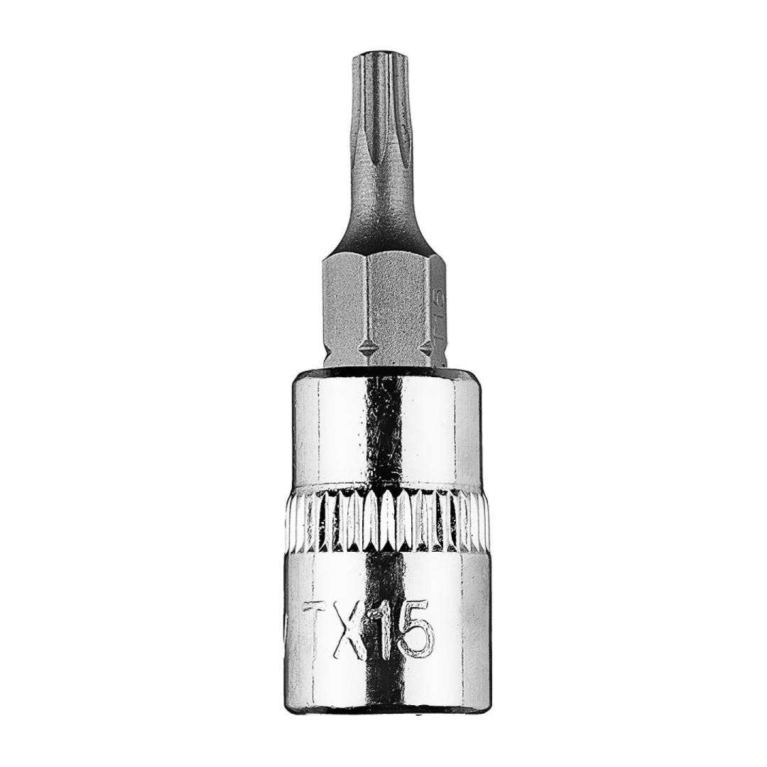 TORX TX15 antgalis su 1/4" galvutė, trumpas, 37 mm 5 TORX TX15 antgalis su 1/4" galvutė, trumpas, 37 mm 5