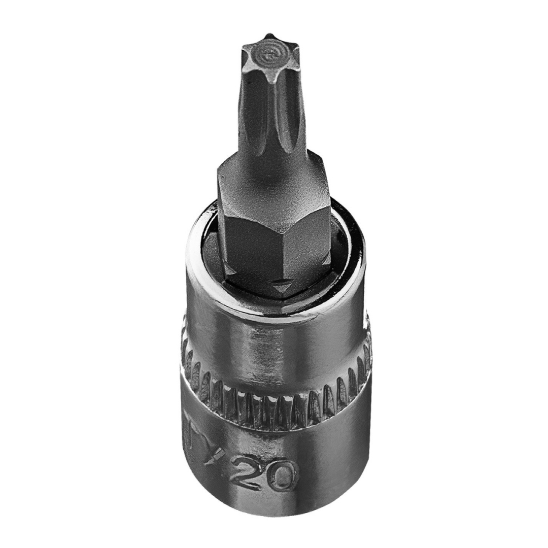 TORX TX20 antgalis su 1/4" galvutė, trumpas, 37 mm 2