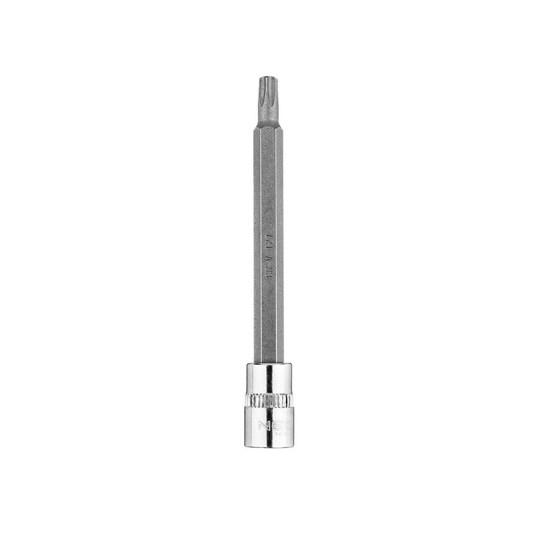 TORX TX27 antgalis su 1/4" galvute, ilgas, 87 mm TORX TX27 antgalis su 1/4" galvute, ilgas, 87 mm