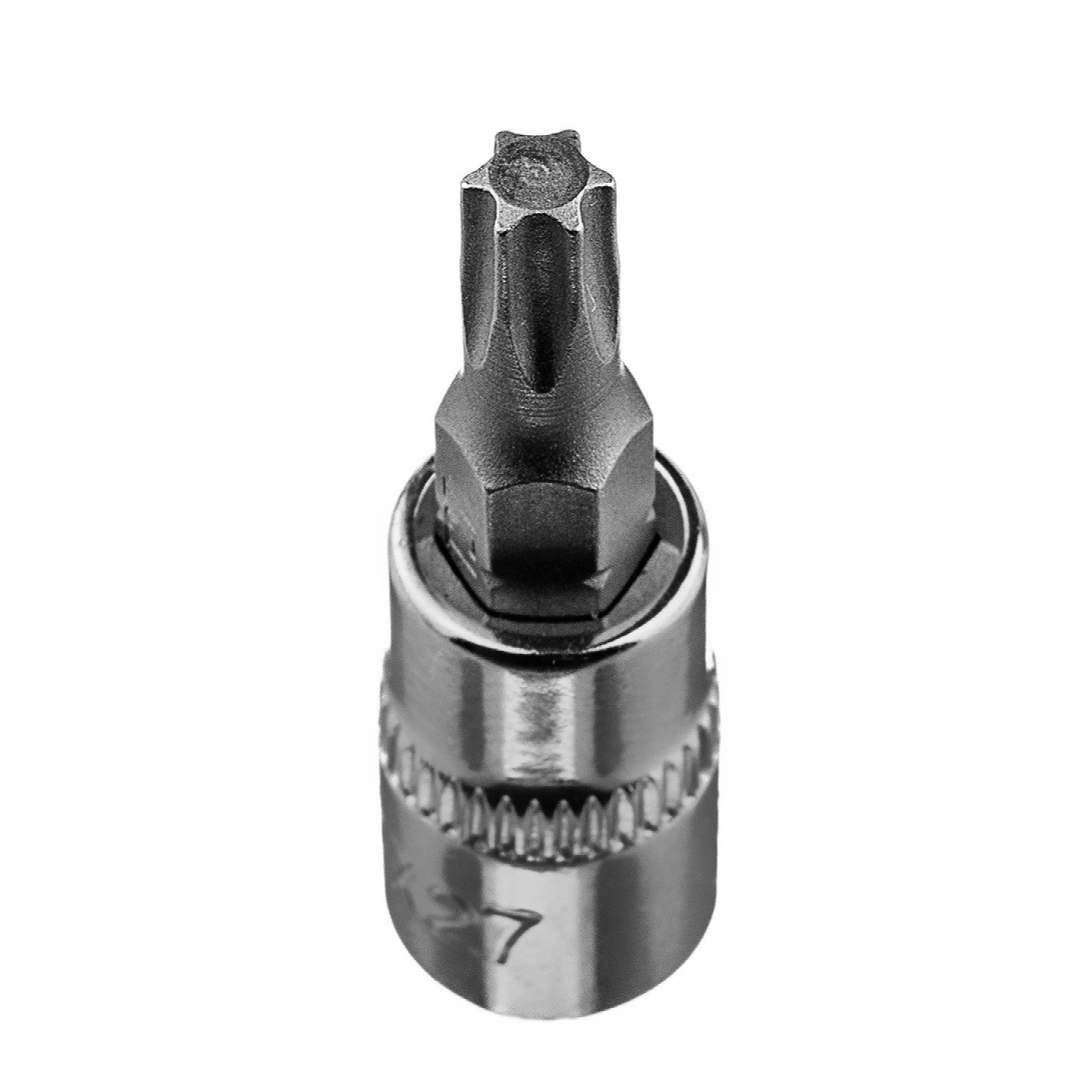 TORX TX27 antgalis su 1/4" galvutė, trumpas, 37 mm 2 TORX TX27 antgalis su 1/4" galvutė, trumpas, 37 mm 2