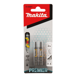 Torsion sukimo antgalis Makita E-03327, (E-form), T10-50mm, 2vnt. Impact Premier