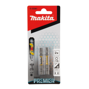 Torsion sukimo antgalis Makita E-03361, (E-form), T30-50mm, 2vnt. Impact Premier