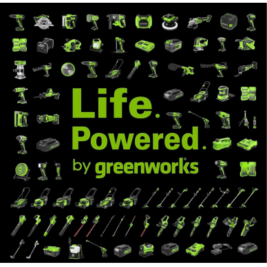TOLI SIEKIANTIS GYVATVORIŲ GENĖTUVAS  (akumuliatorius ir kroviklis) Greenworks 24V PH24B211-01 12