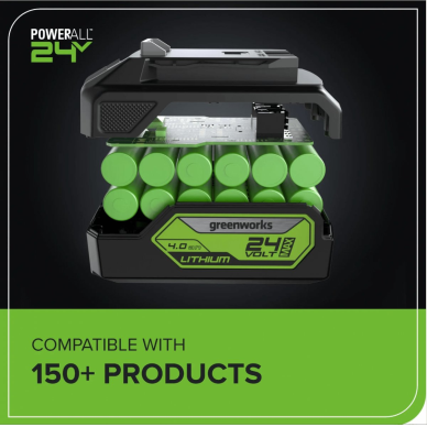 TOLI SIEKIANTIS GYVATVORIŲ GENĖTUVAS  (akumuliatorius ir kroviklis) Greenworks 24V PH24B211-01 9
