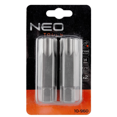 TORX Antgaliukai T100 x 75 mm, S2 x 2 vnt. 1