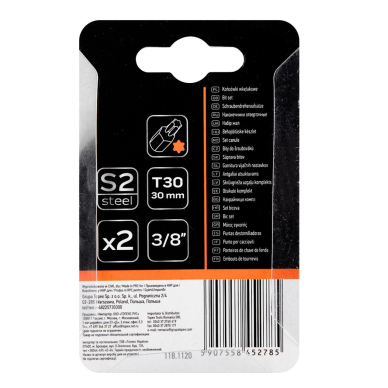TORX Antgaliukai T30 x 30 mm, S2 x 2 vnt. 2