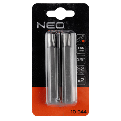 TORX Antgaliukai T45 x 75 mm, S2 x 2 vnt. 1 TORX Antgaliukai T45 x 75 mm, S2 x 2 vnt. 1