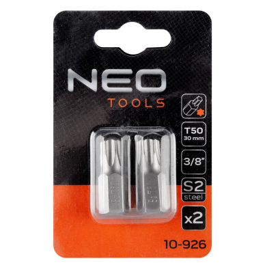 TORX Antgaliukai T50 x 30 mm, S2 x 2 vnt. 1 TORX Antgaliukai T50 x 30 mm, S2 x 2 vnt. 1