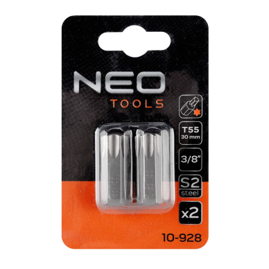 TORX Antgaliukai T55 x 30 mm, S2 x 2 vnt. 1 TORX Antgaliukai T55 x 30 mm, S2 x 2 vnt. 1