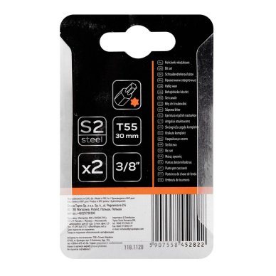 TORX Antgaliukai T55 x 30 mm, S2 x 2 vnt. 2