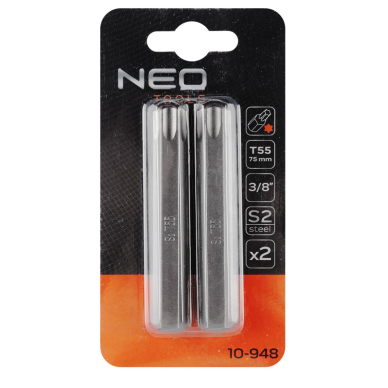 TORX Antgaliukai T55 x 75 mm, S2 x 2 vnt. 1 TORX Antgaliukai T55 x 75 mm, S2 x 2 vnt. 1