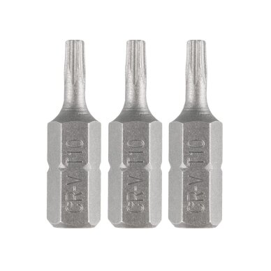 „Torx“ bitai T10 x 25 mm, 3 vnt „Torx“ bitai T10 x 25 mm, 3 vnt