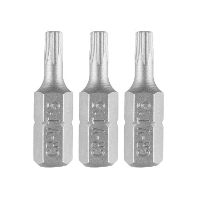 „Torx“ bitai T15 x 25 mm, 3 vnt „Torx“ bitai T15 x 25 mm, 3 vnt