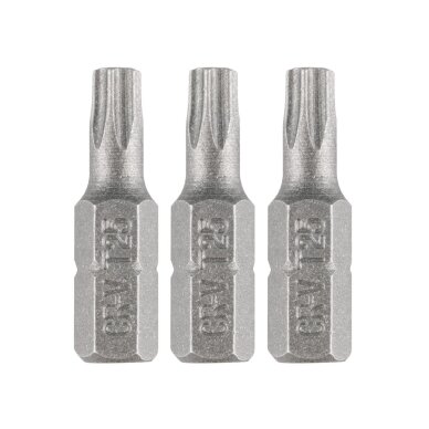 „Torx“ bitai T25 x 25 mm, 3 vnt „Torx“ bitai T25 x 25 mm, 3 vnt