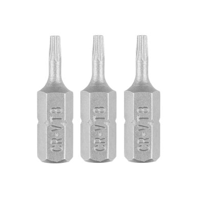 „Torx“ bitai T8 x 25 mm, 3 vnt „Torx“ bitai T8 x 25 mm, 3 vnt