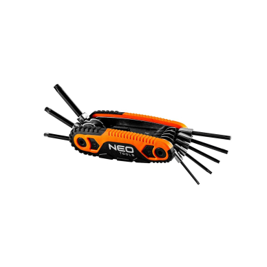 Torx raktai su rankena, rinkinį sudaro 8 vnt: T9, T10, T15, T20, T25, T27, T30, T40