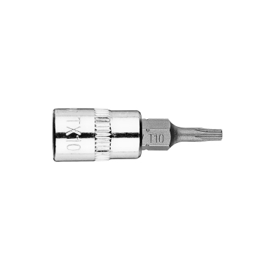 TORX TX10 antgalis su 1/4" galvutė, trumpas, 37 mm 1