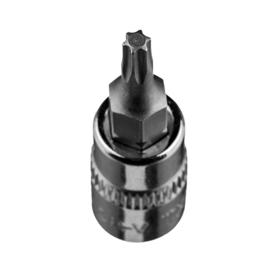 TORX TX15 antgalis su 1/4" galvutė, trumpas, 37 mm 2