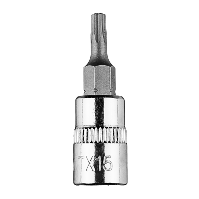 TORX TX15 antgalis su 1/4" galvutė, trumpas, 37 mm 5