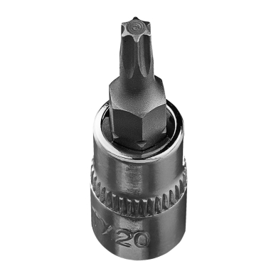 TORX TX20 antgalis su 1/4" galvutė, trumpas, 37 mm 2