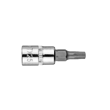 TORX TX25 antgalis su 1/4" galvutė, trumpas, 37 mm 1