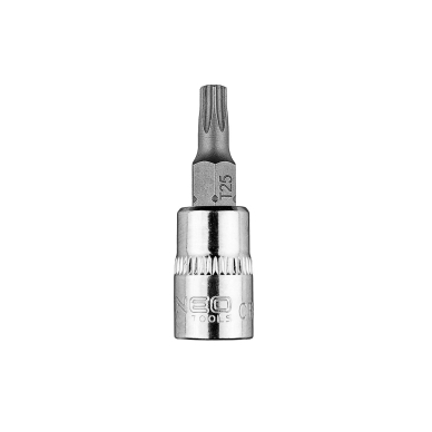 TORX TX25 antgalis su 1/4" galvutė, trumpas, 37 mm