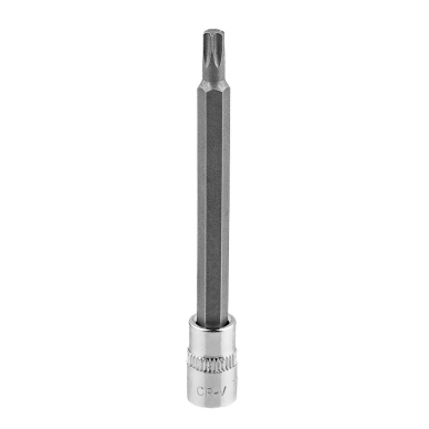 TORX TX27 antgalis su 1/4" galvute, ilgas, 87 mm 2