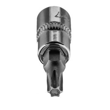 TORX TX27 antgalis su 1/4" galvutė, trumpas, 37 mm 4 TORX TX27 antgalis su 1/4" galvutė, trumpas, 37 mm 4