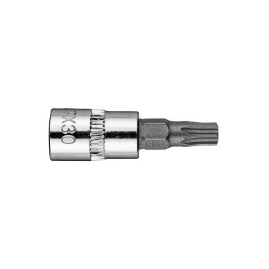 TORX TX30 antgalis su 1/4" galvutė, trumpuoju, 37 mm 1