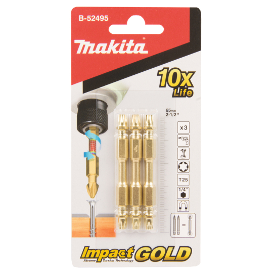 Torsion sukimo antgalis Makita B-52495, T25-65mm 1 Torsion sukimo antgalis Makita B-52495, T25-65mm 1