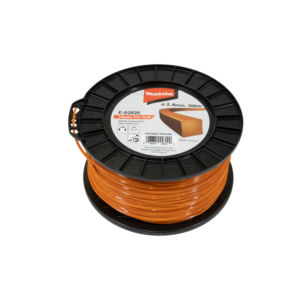 Kvadratinis valas trimeriui 2,4mm/206m Makita E-02820 Kvadratinis valas trimeriui 2,4mm/206m Makita E-02820