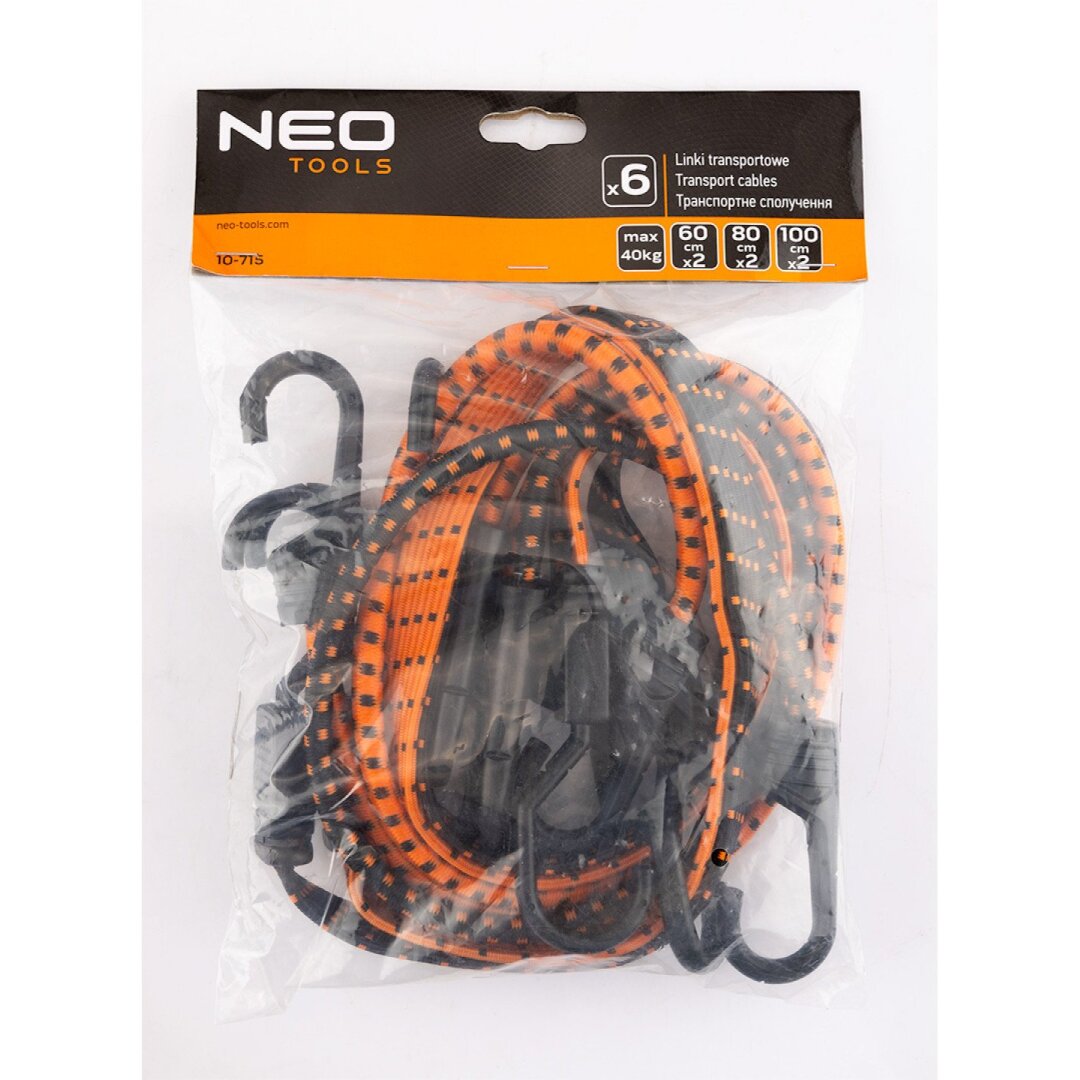 Transporto kabelių rinkinys iš 6 vnt 1