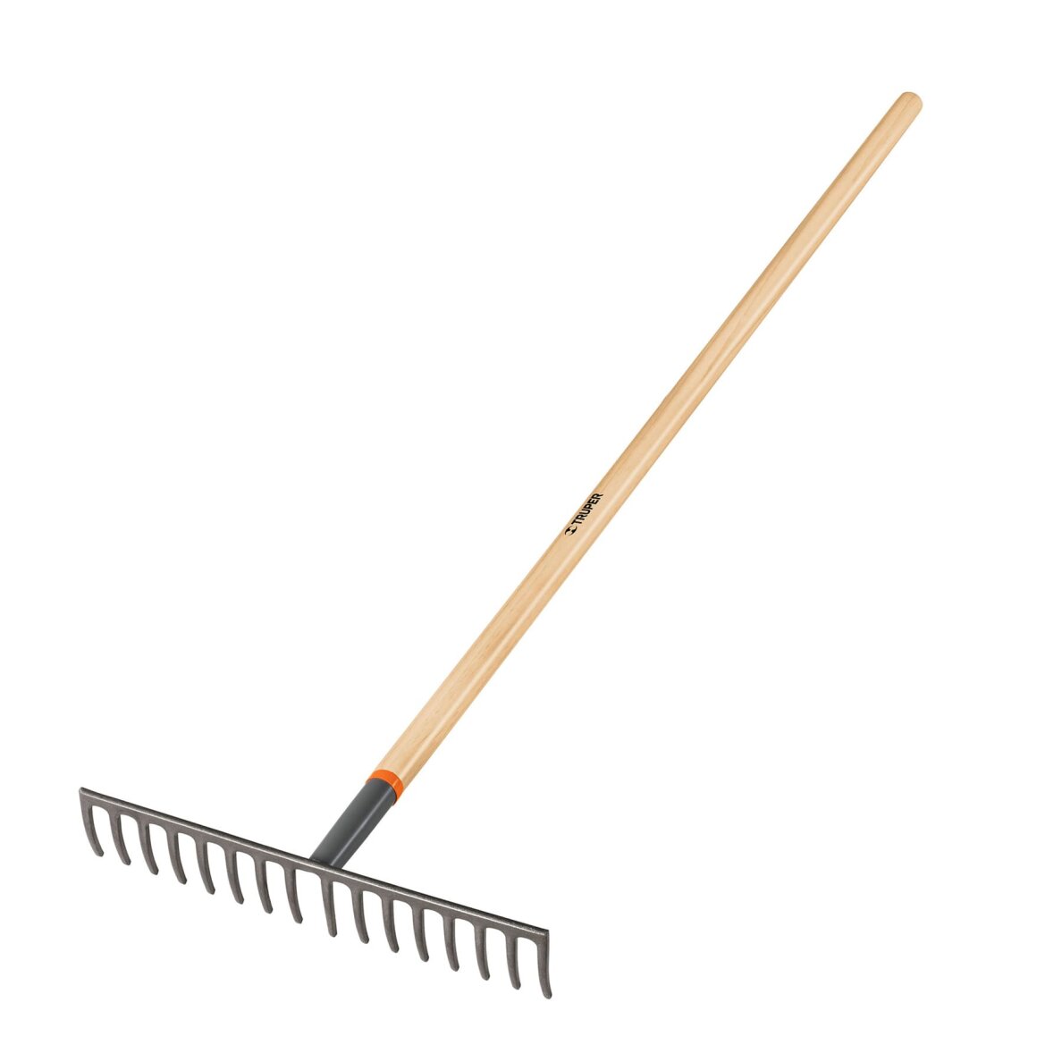 Truper sodo grėblys su medine rankena, ilgis 152cm, plotis 42 cm, 16 dantų Truper sodo grėblys su medine rankena, ilgis 152cm, plotis 42 cm, 16 dantų