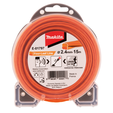 Valas trimeriams Makita E-01797, 2,4MM X 15M 2 Valas trimeriams Makita E-01797, 2,4MM X 15M 2